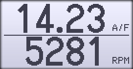 Meter 2 Screen (Air Fuel Ratio and Engine RPM)